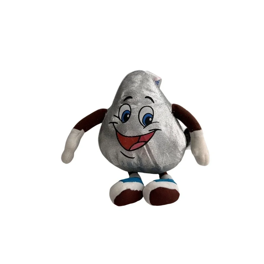 Hersheys Kiss Plush Character Toy‎ By The Petting Zoo Silver Brown White Candy